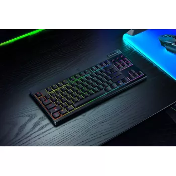 Razer BlackWidow V4 Low-Profile Tenkeyless HyperSpeed Tastatur Gaming USB RF Wireless Bluetooth QWERTY US International Schwarz