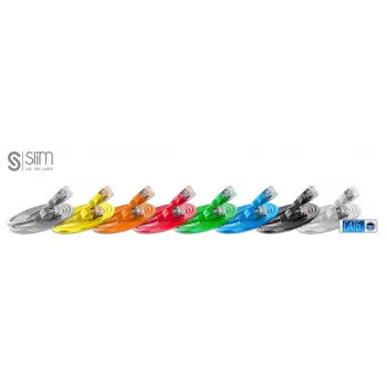 Netzwerkkabel schlank Patchcords schlank Light STP Cat6 1m Grau