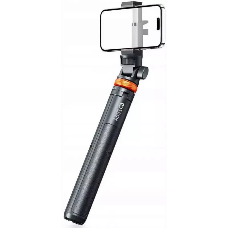 Tech-Protect L03S Selfie-Stick-Stativ mit Bluetooth-Fernbedienung, Schwarz