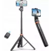 Tech-Protect L03S Selfie-Stick-Stativ mit Bluetooth-Fernbedienung, Schwarz