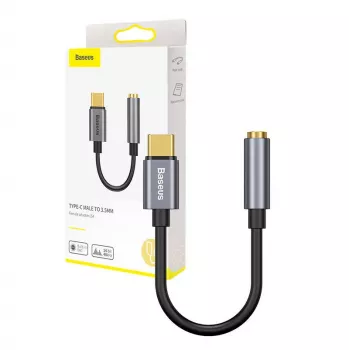 Baseus L54 Audio-Adapter USB-C + Miniklinke 3,5 mm (Schwarz+Grau)