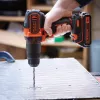 Akku-Schlagbohrschrauber BDCHD18S1KA, 18Volt (schwarz/orange, Li-Ionen Akku 1,5Ah, inkl. 104-teiliges Zubehör-Set)
