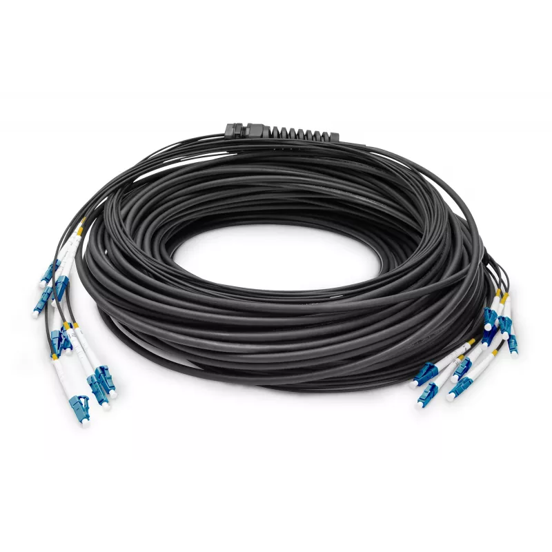 DIGITUS Vorkonfektionierte Fibre Optic Universal Breakout Cable, Singlemode OS2, 8 Fasern, LC/UPC - LC/UPC