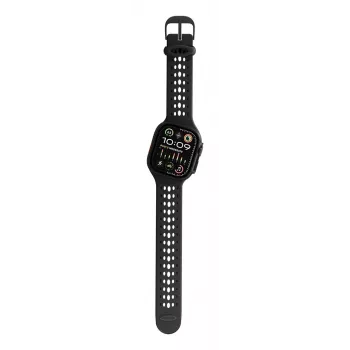 Decoded Silicone Ares O Band - Silikonarmband für Apple Watch 44/46/49 mm (schwarz)
