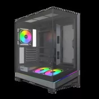 Montech Sky 3 PC-Gehäuse, Midi-Tower, ATX, ARGB, Tempered Glass – schwarz