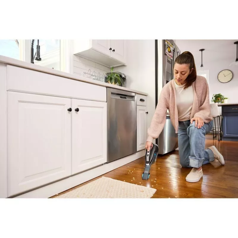 Black & Decker DVD320B Handstaubsauger Schwarz, Silber, Türkis Beutellos