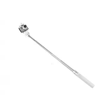 Selfie-Stick Monopod kabelgebunden weiß