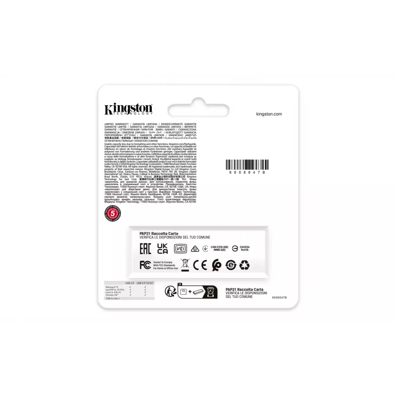 Kingston Technology DataTraveler 128GB Tragbarer USB 3.2 Gen 1 Exodia Schwarz/Blau
