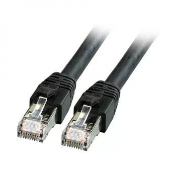 EFB-Elektronik RJ45 Patchkabel Cat.8.1 S/FTP LSZH BC schwarz 5m