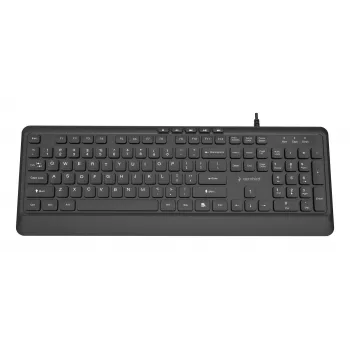 Tastatur Multimedia USB ENG/Schwarz KB-MCH-05 Gembird