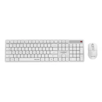 Tastatur +Maus Wrl ENG/WHITE KBS-WMS-01-W Gembird