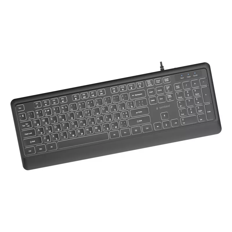 Tastatur Multimedia USB CYRILL/Schwarz KB-UML-04-CYRL Gembird