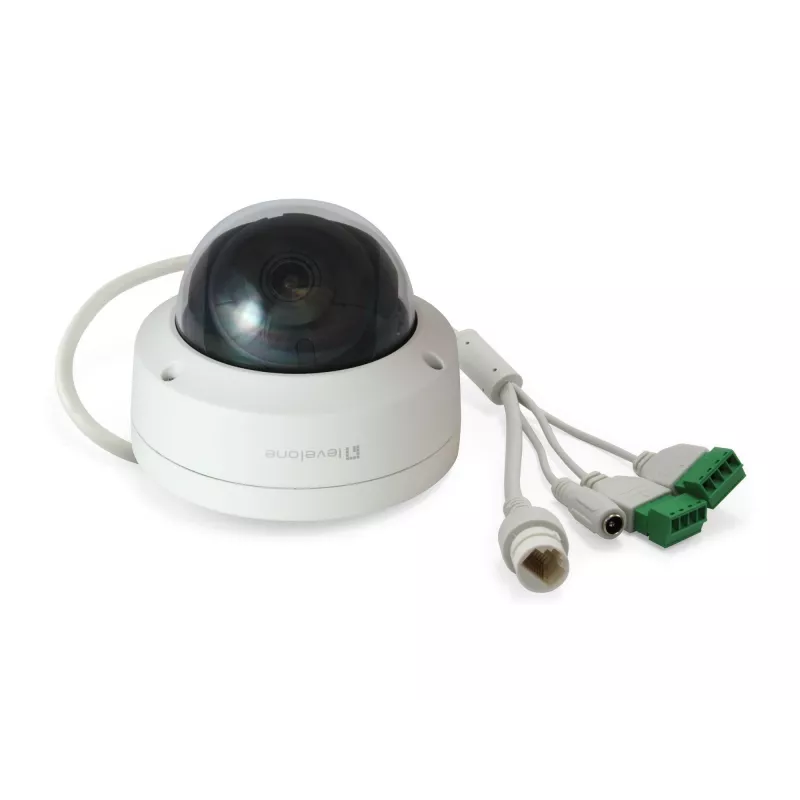 LevelOne GEMINI Fixed Dome IP-Netzwerkkamera, 4 Megapixel, H.265, 802.3af PoE, IR-LEDs, Innen-/Außenbereich