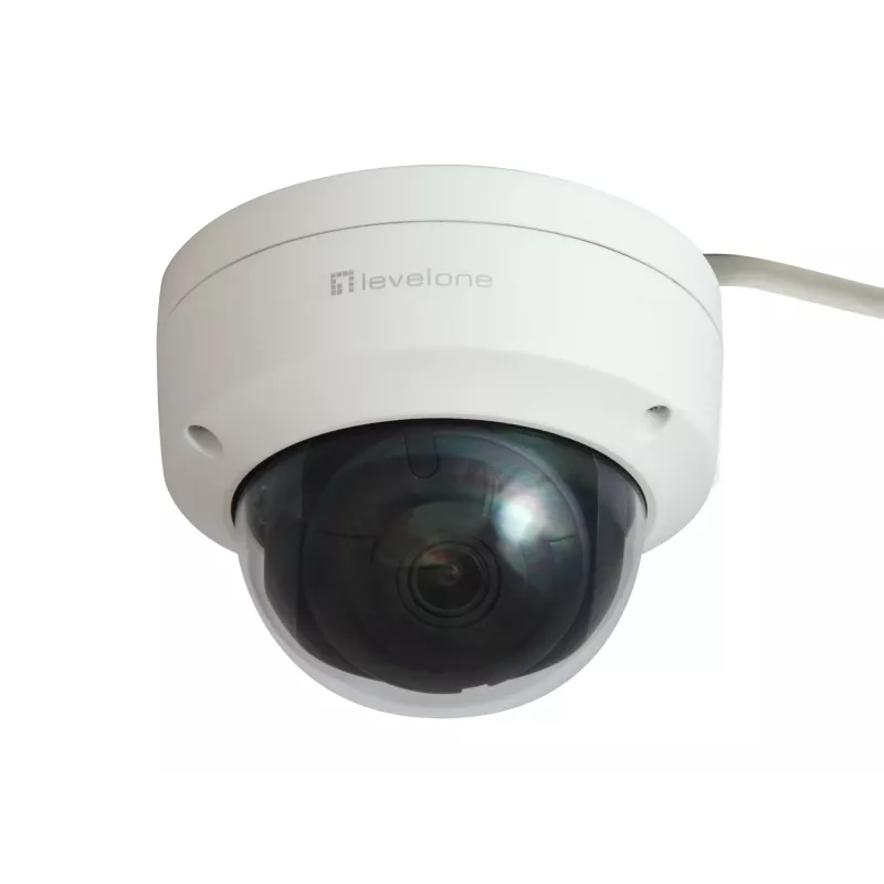 LevelOne GEMINI Fixed Dome IP-Netzwerkkamera, 4 Megapixel, H.265, 802.3af PoE, IR-LEDs, Innen-/Außenbereich