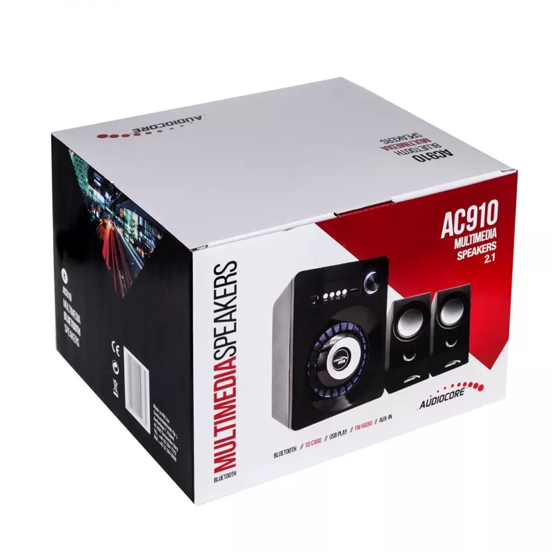 Audiocore AC910 Lautsprecher-Set 10 W PC / Laptop Schwarz Bluetooth