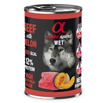 ALPHA SPIRIT WET Rind mit Melone - Nassfutter für Hunde - 400g