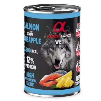 ALPHA SPIRIT WET Lachs mit Ananas - Nassfutter für Hunde - 400 g