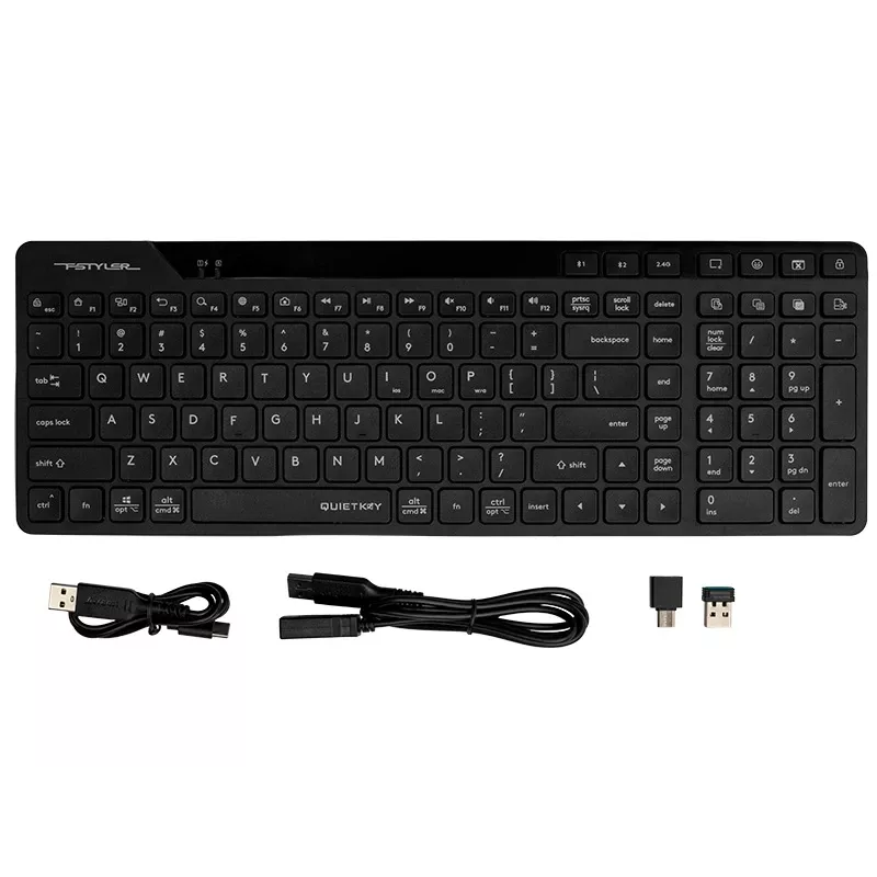 A4Tech Fstyler FBK27C AS 2,4GHz+BT Silent-Tastatur, schwarz