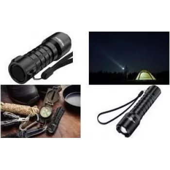 Ansmann Survival TS450RF wiederaufladbare LED-Taschenlampe, 450 lm, Schwarz