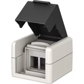 Goobay Outdoor-Aufputzdose IP44, 2x Keystone-Buchsen, (79169)