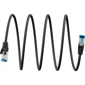 Goobay Ultra-Flexibles CAT 6A Patchkabel S/FTP (PiMF), schwarz (79413)