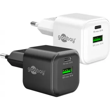Goobay 20 W USB-C PD GaN Dual-Fast Charger Nano Weiß (79621)