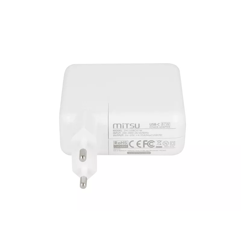 Laptop-Netzteil 87W USB-C 5V-9V-12V-15V/3A, 20V/3,25A, 20,2V/4,3A PD