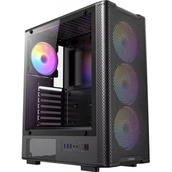 ANTEC VX-310 ARGB ATX, Micro-ATX, ITX Mid Tower Gaming PC-Gehäuse, schwarz (0-761345-10232-2)