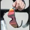 Rockbros 189114 polarisierte Fahrradbrille mit UV-Schutz und Sehstärkeneinsatz, grau
