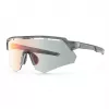 Rockbros 189114 polarisierte Fahrradbrille mit UV-Schutz und Sehstärkeneinsatz, grau