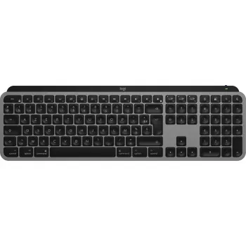 Logitech Master Series MX Keys S für Mac - Tastatur - Vollformat - hintergrundbeleuchtet - kabellos - Bluetooth LE - AZERTY - Französisch - Space Gray (920-011625)