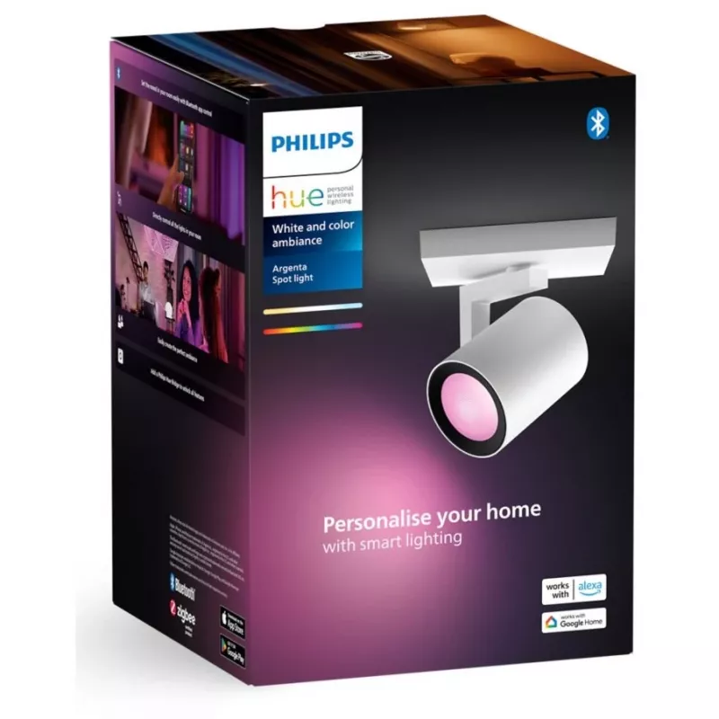 Philips Hue White&Col. Amb. Argenta Spot 1 flg. Weiß 1x4.2W