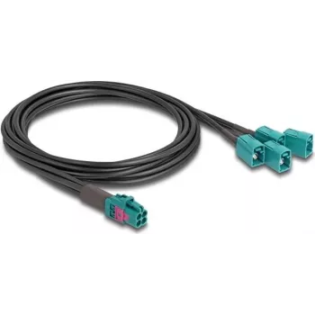 DeLOCK 90118 Koaxialkabel 1 m Mini FAKRA Z 4 x FAKRA Z Schwarz - Blau (90118)