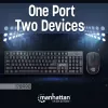Manhattan 178990 kabelloses Tastatur- und Maus-Set, Schwarz
