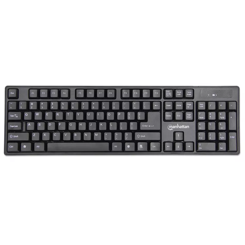 Manhattan 178990 kabelloses Tastatur- und Maus-Set, Schwarz