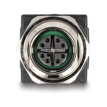 Delock M12 Adapter X-coded 8 Pin Buchse auf RJ45 Buchse gerade