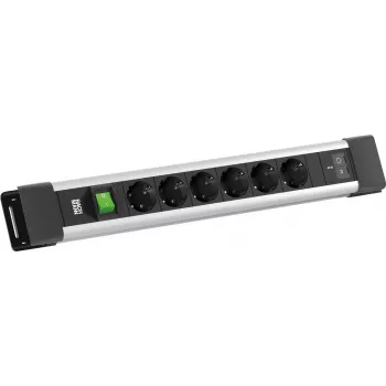 BACHMANN CONNECTUS 6xCEE7/3 1x switch, 1xUSB C/C 45W L=2,0m CEE7/7 Grau (BM0022770)