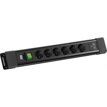 BACHMANN CONNECTUS 6xCEE7/3 1x switch, 1xUSB C/C 45W L=2,0m CEE7/7 schwarz (BM0022772)