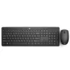 HP 230 Kabelloses Maus- und Tastatur-Set, Full-Size, Kabellos, RF Wireless, Membran, Schwarz, Maus enthalten