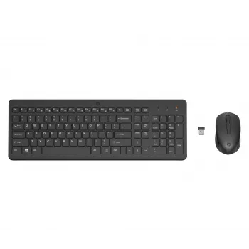 HP 330 Wireless Maus- und Tastatur-Kombination, Full-size (100%), Kabellos, RF Wireless, Schwarz, Maus inklusive