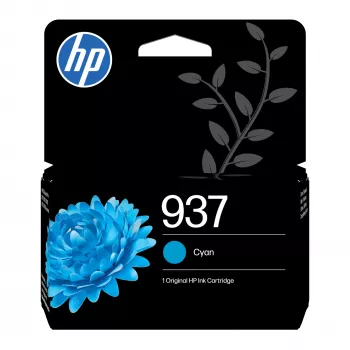 HP 937 Cyan Original Tintenpatrone, Standardreichweite, Cyan, 1 Stk., 800 Seiten, Einzelpackung