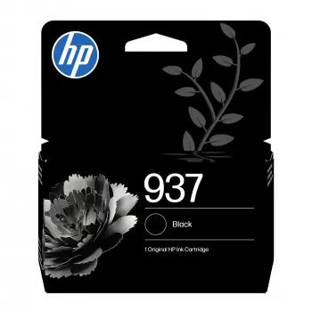 HP 937 Schwarz Original Tintenpatrone, Standardreichweite, Schwarz, 1 Stk., 1250 Seiten, Einzelpackung