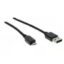 Hypertec 532456-HY USB 2.0 Kabel, USB A auf Micro-USB B, 2 m, Schwarz