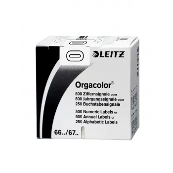 Leitz Orgacolor selbstklebendes Etikett, abgerundetes Rechteck, Weiß