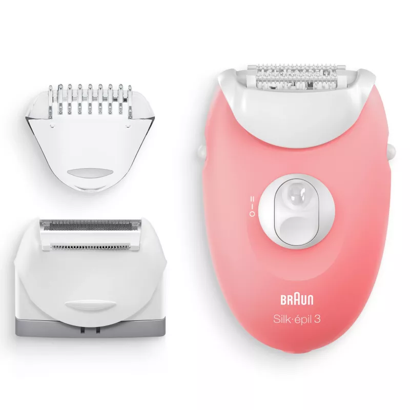 Braun Silk-epil 3-277 Epilierer, weiß/pink