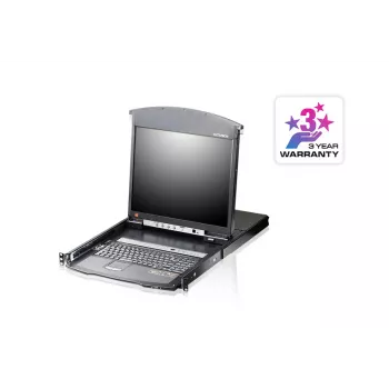 ATEN KL1508AiN 8-Port Dual-Rail LCD KVM-over-IP Rack-Konsole