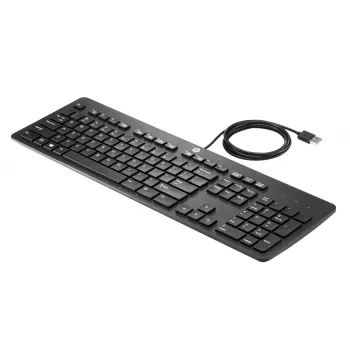 HP USB Business schlank Tastatur, Full-size (100%), Kabelgebunden, USB, Schwarz