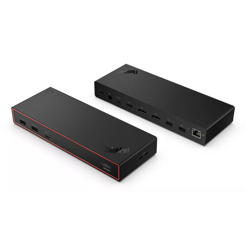Lenovo ThinkPad USB4 Smart Dock 5500 mit 135W-Netzteil, Kabelgebunden, Schwarz
