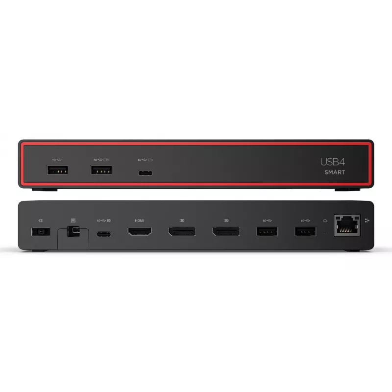 Lenovo ThinkPad USB4 Smart Dock 5500 mit 135W Netzteil Kabelgebunden Schwarz