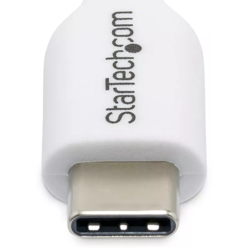 StarTech.com 1 m (3,3 ft) weißes USB-C-Ladekabel 2er-Pack, USB-C-Kabel, USB 2.0 Typ-C Laptop-Ladekabel, 60 W 3 A Power Delivery, TPE-Mantel, USB-C Datenübertragungskabel, M/M